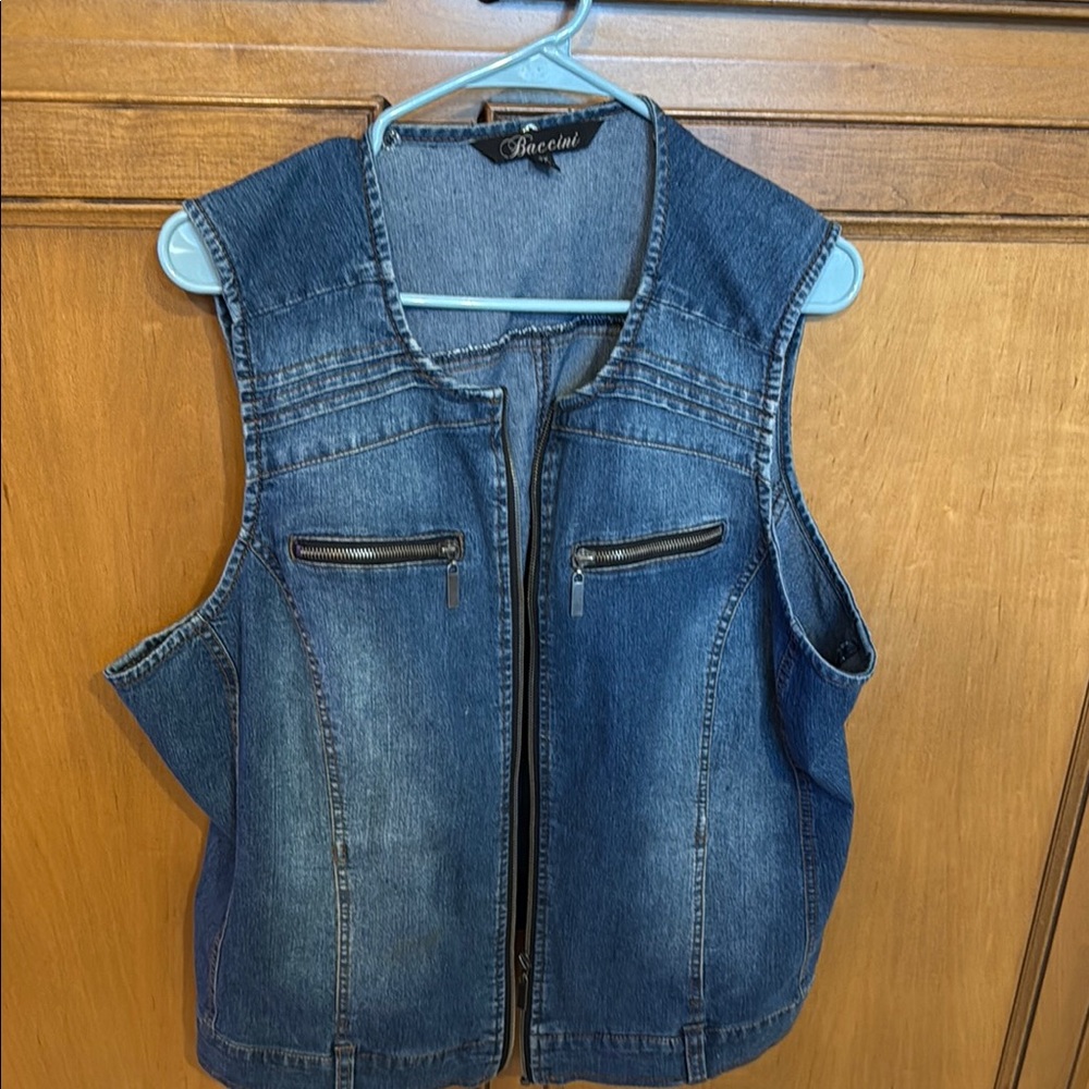Baccini Blue Denim Vest